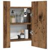 LED Mirror Cabinet with Rustic Wood Effect 40 x 12 x 45 cm Engineered Wood