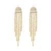 European and American Long Fringed Rhinestone Exaggerated Earrings, Earrings, Personalized Women's Earrings