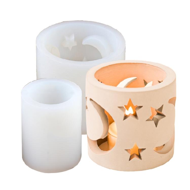 

Star and Moon Silicone Mold Tealight Candle Shades Moulds Gypsum Ornament Molds Suitable for Hand-Making Ornament 1