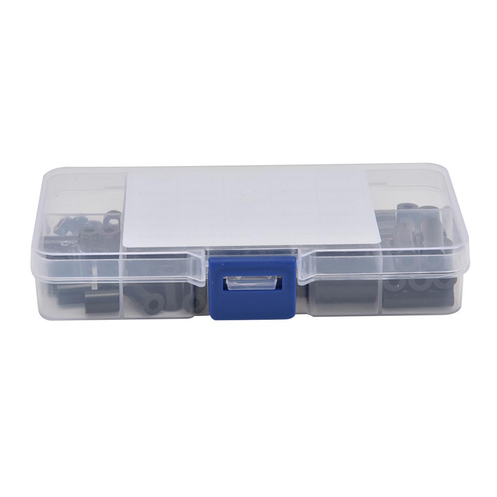 100Pcs Insulation Spacers Cylindrical ABS Plastic Standoffs Not Threaded Assortment Kit SetBlack