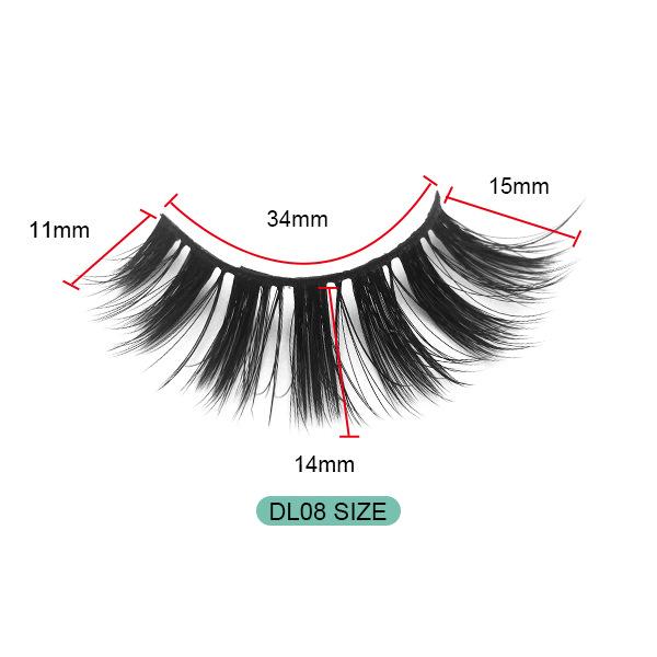 6D Chemical Fiber False Eyelashes 8 Pairs Of Simulated Thick Natural Thick Grafted Eyelashes