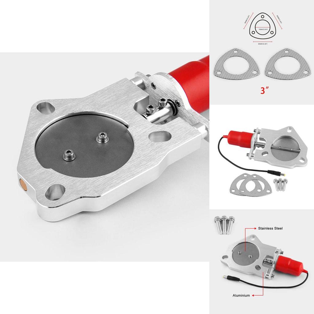 Premium Qualität 2,5"/3" Elektrische Auspuffklappe mit Fernbedienung Ventilmotor für Universelle Passform