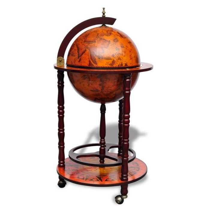 VidaXL Support de vin sous forme de globe Bois d'eucalyptus 60774