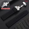 Premium Silicone Watch Band Butterfly Buckle Waterproof Soft Rubber Strap 20mm 22mm Breathable Strap Replacement Universal Watch