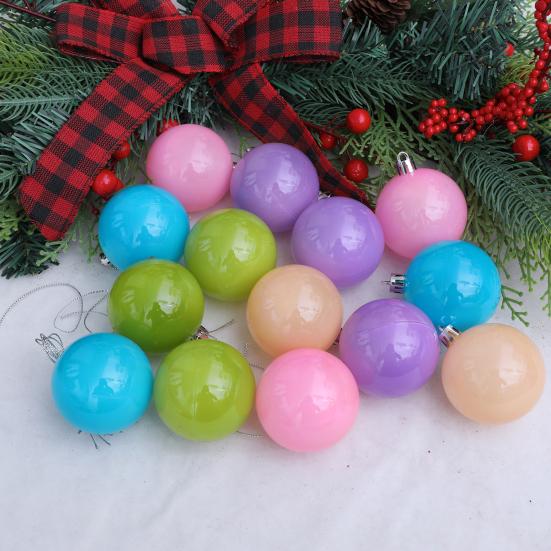 Christmas Ball Ornaments Colored Xmas Tree Hanging Balls Shatterproof Plastic Baubles for Holiday Party Decoration