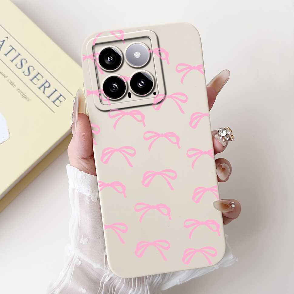 Cover For Xiaomi 14 Case Silicone Shockproof Soft Camera Protective Pattern Matte For Xiaomi 14 Mi14 Xiaomi14 5G 2023 Cases