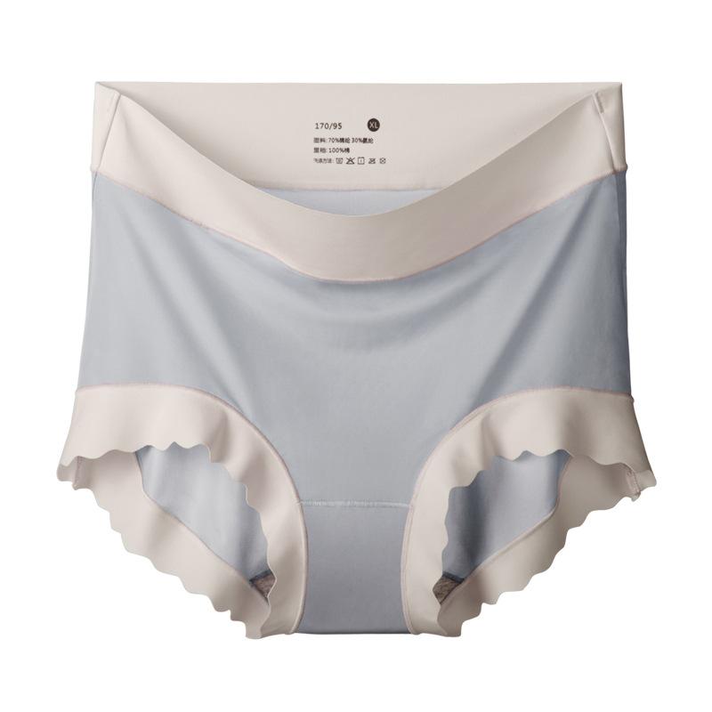Thin Ice Silk Underpants Women's Quick Drying High Waist Underpants Abdomen Shrinking  Cotton Underpants, Antibacterial Silk Slip Facial Mask Pants