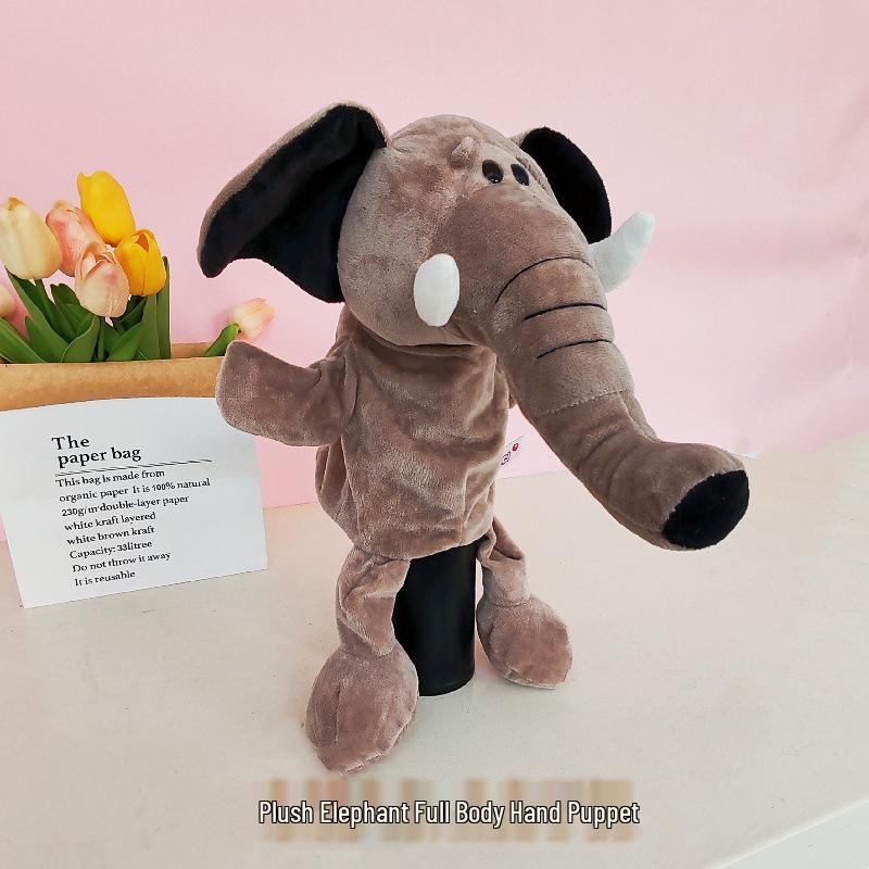 Animal Hand Puppet Plush Toy for Parent-Child Interaction - Storytelling Glove Doll with Movable Mouth