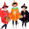 Cat Halloween Children's Cape Outfit Halloween Children Clothes Witch Cloak Hat  Carnival