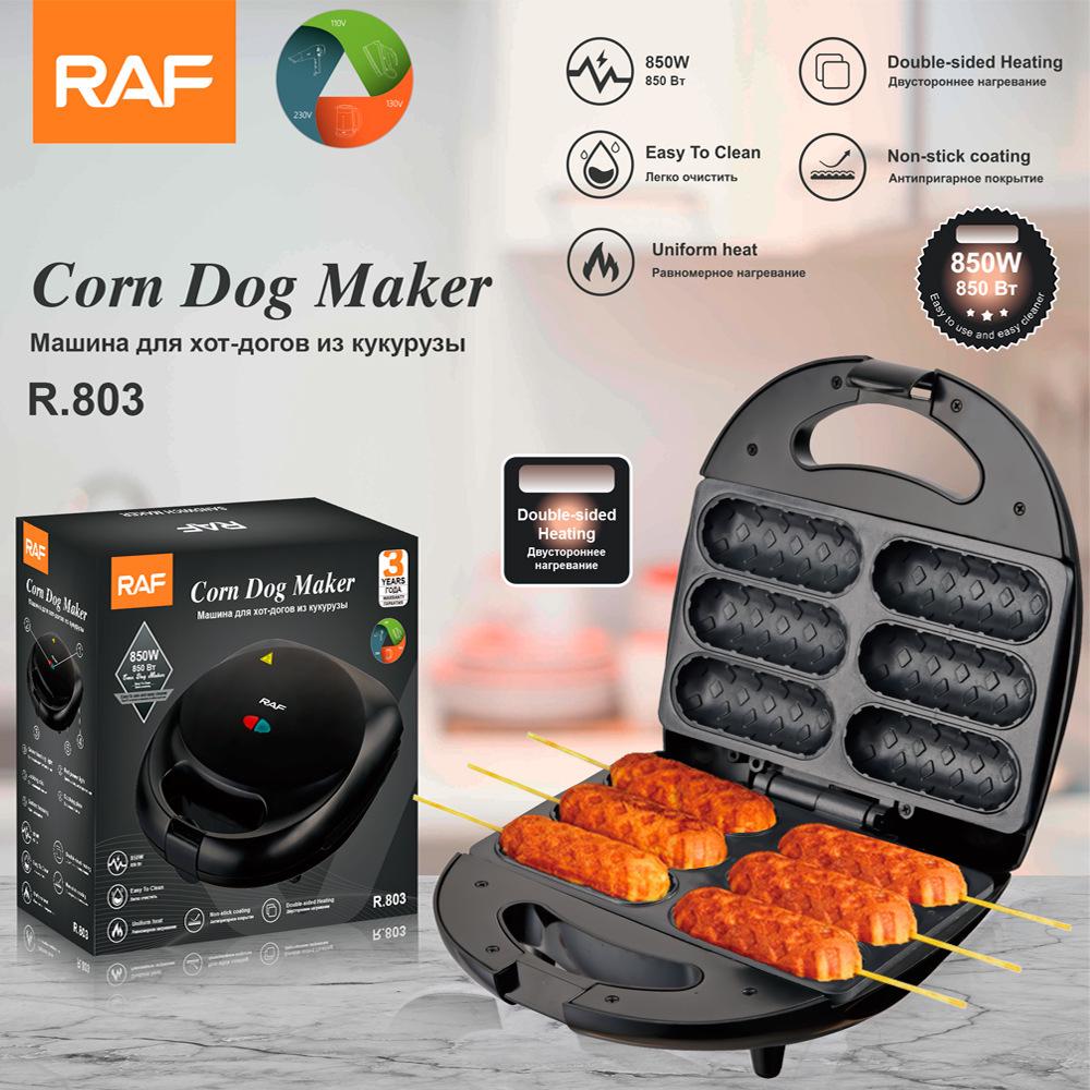 

International Grilled Sausage and Hot Dog Roaster - Versatile Breakfast Sausage and Ham Pan-Grill Machine Black