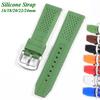 Universal Watch Straps 16 18 20 22 24mm Quick Release Silicone Band Soft Rubber Wristband Men Women Breathable Sport Bracelet