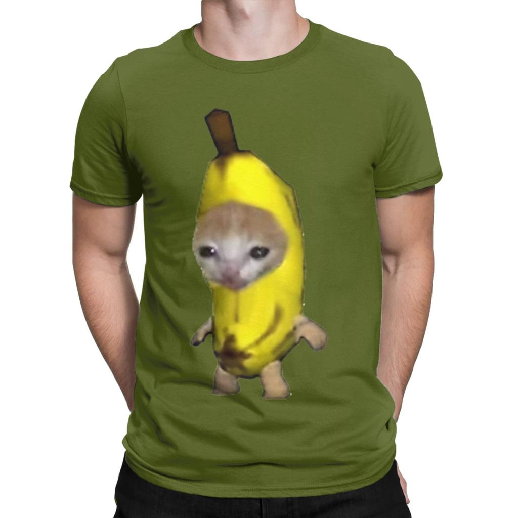 Banana Kitten Novelty Graphic 100 Cotton Tshirt Meme Tops Tees For Unisex