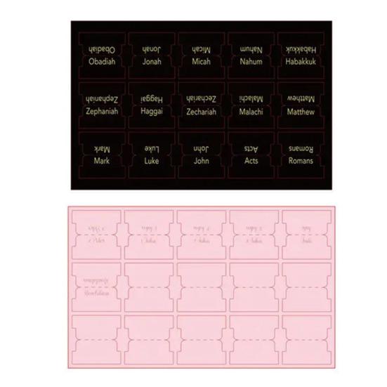 5/6Pcs Personalized Bible Index Tags Set Clear Print Tear-resistant Waterproof Bible Book Tabs Labels Stickers