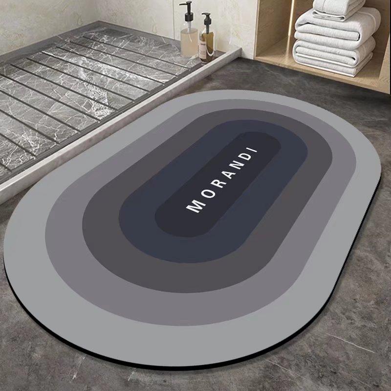 Tappetino per Pavimento in Fango Diatomaceo Morbido di Lusso Leggero, Zerbino, Tappetino Antiscivolo per Bagno, Tappetino Assorbente per Piedi da Porta Bagno, Tappetino a Rapida Asciugatura