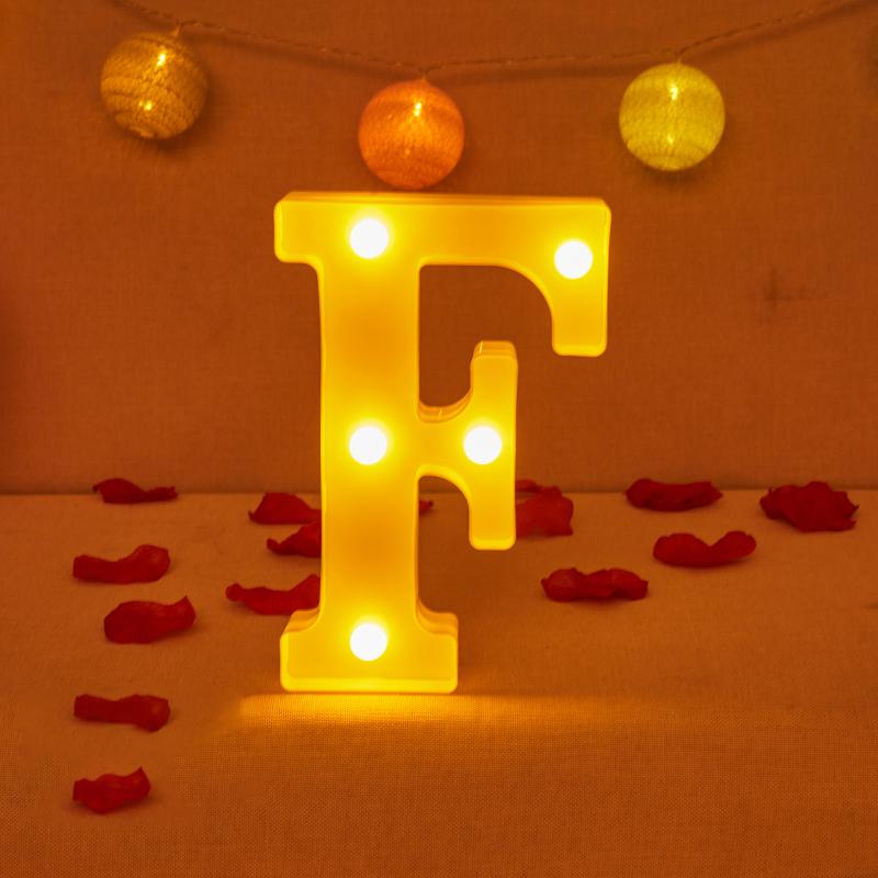 Alphabet Letter LED Lights Luminous Number Lamp Decor Battery Night Light for Home Wedding Birthday Christmas Party Decoration KTY