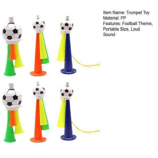 6 Bucăți Trompetă Fotbal Jucărie Sunet Puternic Corn Fotbal Corn Stadion Plastic Generator de Zgomot Jucărie de Încurajare Evenimente Sportive Școlare Suveniruri Petrecere