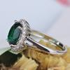 Year Round Ring Diamond Classic Fashion Women'S Zircon Wedding Green Crystal Jewelry