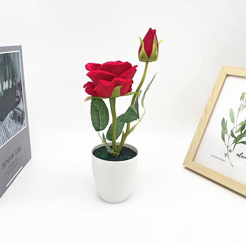 Black Artificial Rose Sand Bonsai Wedding Home Decor Photography Prop Party