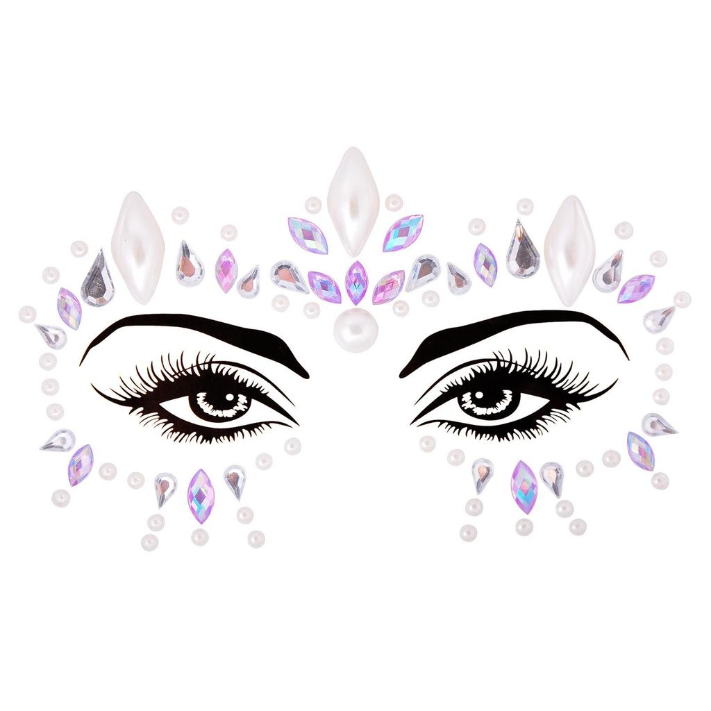 Crystal Tattoo Sticker Glitter Eyeliner Eyebrow Makeup Face Eyes Diamond Temporary Tattoo Rock Rhinestone 3D Eyeliner Stickers