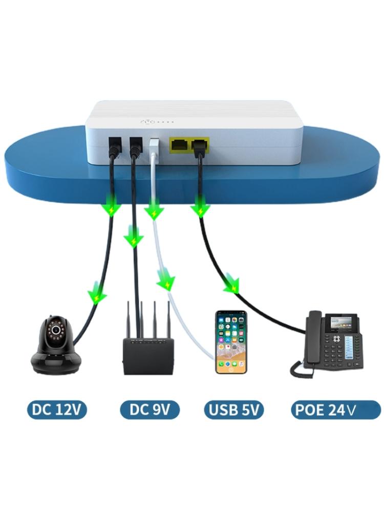Standby Power Supply 8000mAh 29.6Wh Router Optical  Backup Battery POE24V Uninterruptible Power Supply  UPS