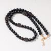 Festive Gifts Matte Onyx Lava Rock Beaded Bracelet With Copper Spacers Minimalist Fashion Jewelry For Men Women Daily Wear Simple Versatile Accessory