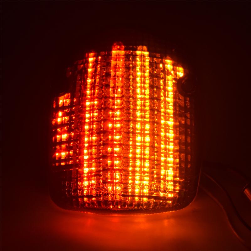 waase For Honda SHADOW DELUXE 750 1998 1999 2000 2001 2002 2003 E-Mark Rear Tail Light Brake Turn Signals Integrated LED Light