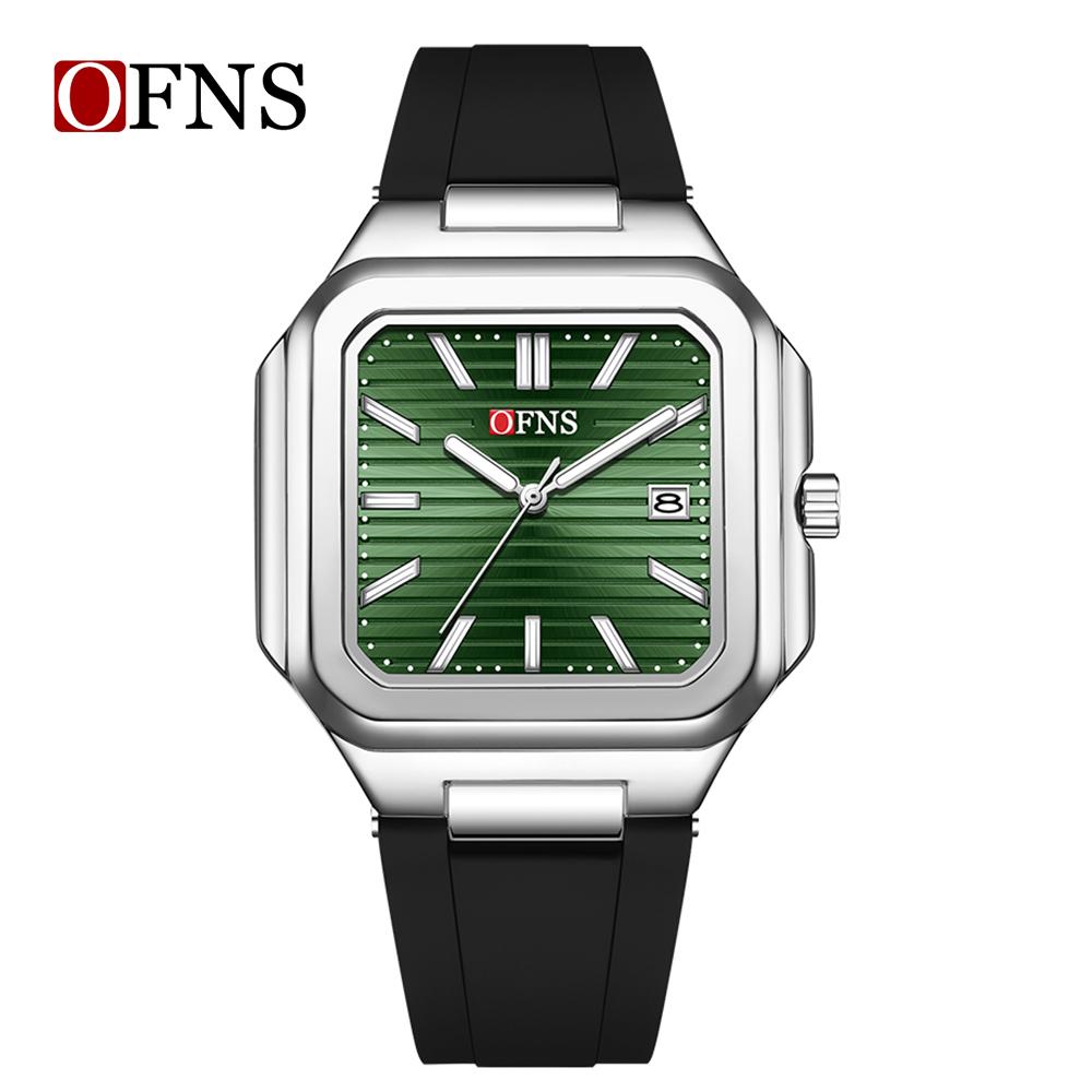 Ofns Brand 1650 Casual Fashionable Men's Quartz Watch Military Sports Waterproof Automatic Date Luxury Full Stainless Steel