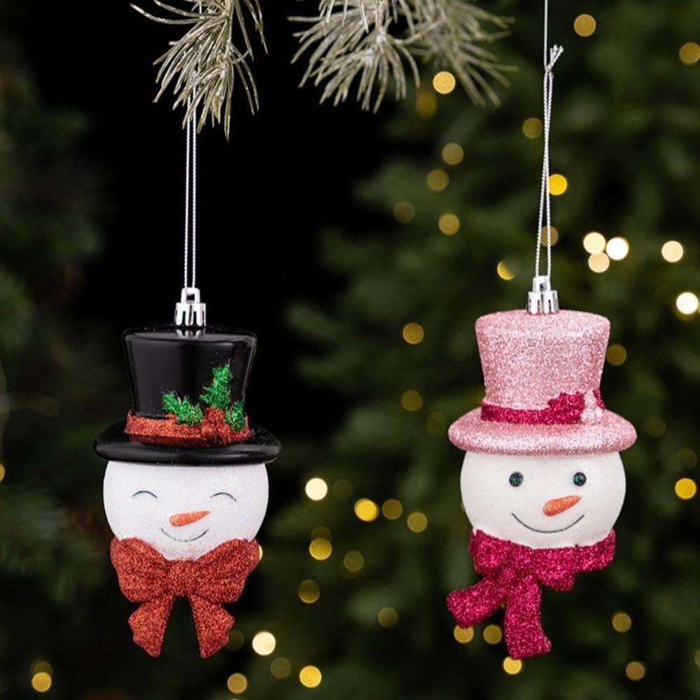 Cartoon Figure Christmas Ornament Electroplated Surface Figure Decor Indoor Holiday Scene