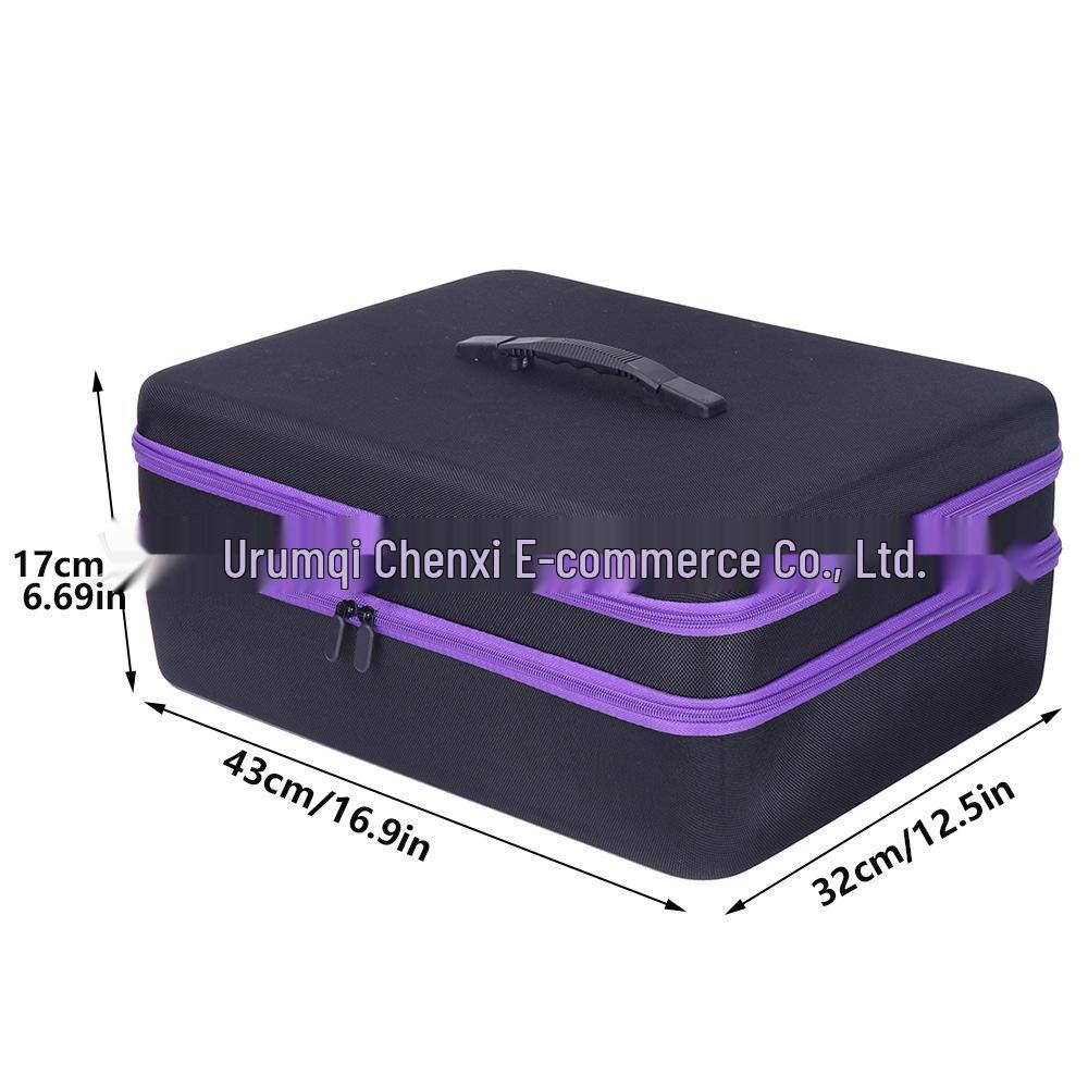 DIY Diamond Painting 420-Compartment Storage Bottles & Essential Oil Bag - Purple Handheld Tool Set