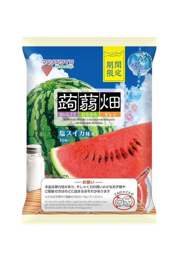 Mannan Life Konnyaku Batake Salted Watermelon 25g x 10 pieces x 12 bags Flavor,