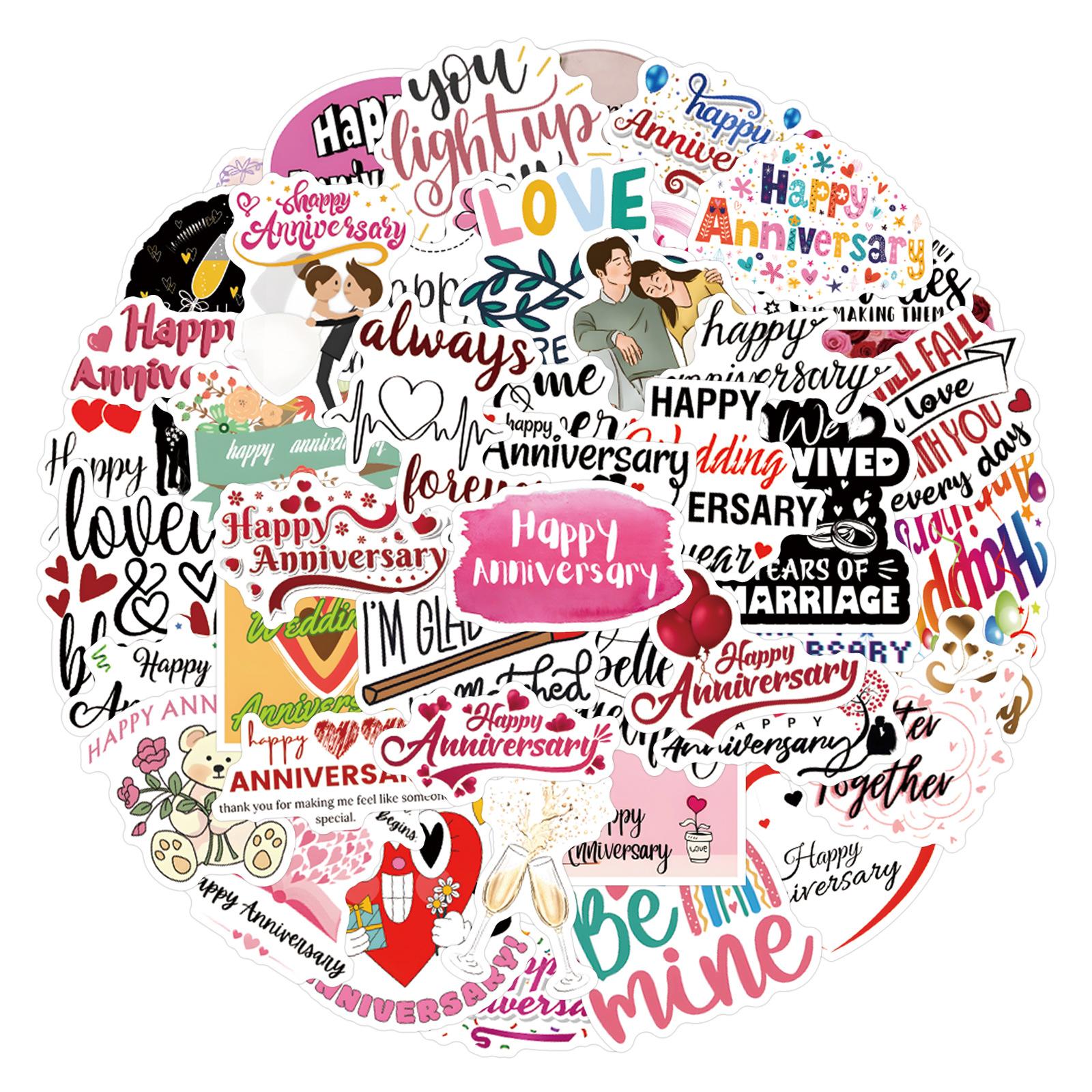 

50 Новых Юбилейных Граффити Наклеек Водонепроницаемые Наклейки для Чемодана Мобильного Телефона Скейтборда