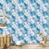 Ink Blue, Azure, Turquoise and White Wallpaper for Living Room and Bedroom 50x1000