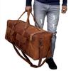 Personalized Leather Travel Bag  Leather Weekender, Leather Overnight Bag, Duffel for Men Vacation Duffel Carry On Cabin Holdall Bag