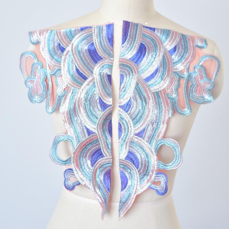 Cloud Embroidery Lace Floral Flower Applique Cheongsam Dress Wedding Dress Handmade Diy Material Clothing Design Patch