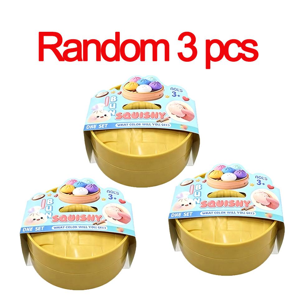 Waterparel Dumpling Squishies Schattig Kleurrijk Broodje Speelgoed Langzaam Rijzend Stressverlichter Fidget Speelgoed voor Kinderen Volwassenen Anti-Angst Cadeau