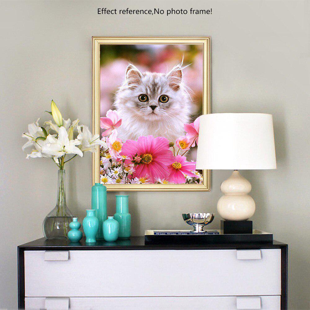 5D DIY Diamond Painting Animal Cat Full Round Embroidery Rhinestone Pictures