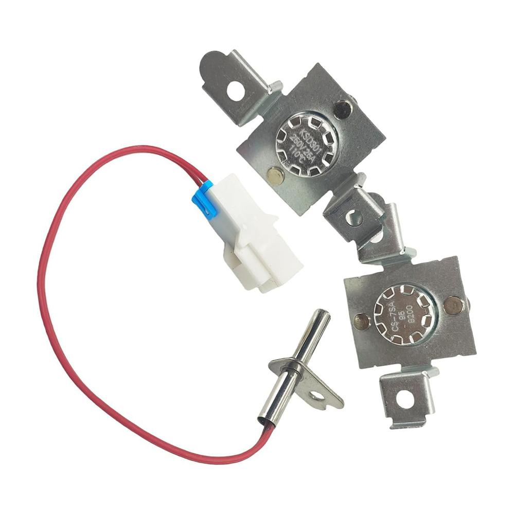 For LG Dryer Thermistor and Dual High Limit Thermostat Kit Replacement for 1268206 AP4441539 and Similar Parts