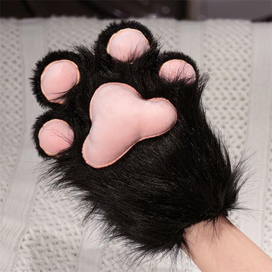 1 Stück Tierpfoten-Handschuh Stiefel Plüsch Fellige Pfote Schuh Flauschig Niedlich Katzenpfoten-Handschuh Cosplay-Zubehör für Kostümpartys Tier-Themenpartys