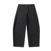 Mens Relaxed Fit Straight Leg Denim Pants Vintage Washed Raw Edge Streetwear Trousers Teens Adults