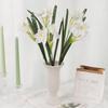 48cm White Artificial Narcissus Flower Bouquet for Home Garden Room Desktop Fake Flower Decoration Wedding Party Decortions