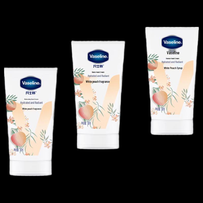 Vaseline White Peach Hydrating Hand Cream 3-Pack