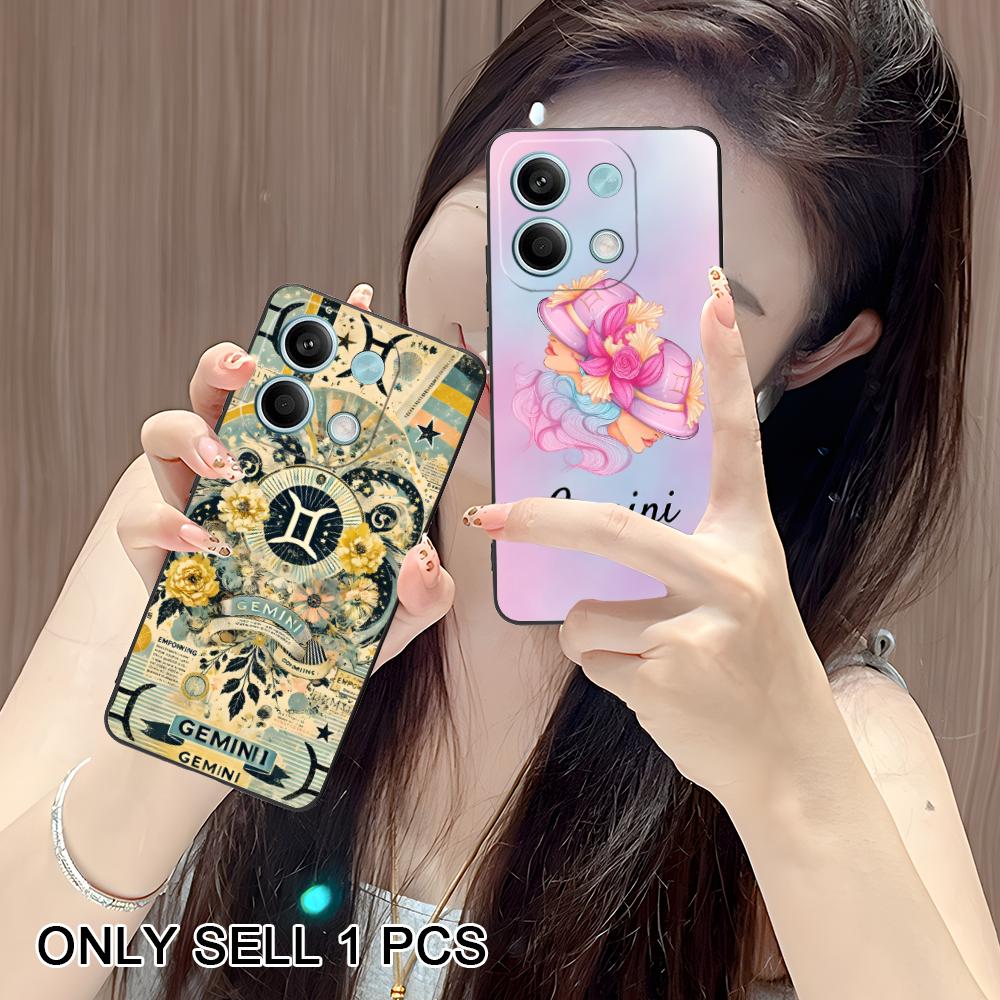 Zodiac Sign Gemini Phone Case for POCO F8 F7 F6 F5 F4 F3 F2 Pro GT C75 C71 C65 C61 C40 Pro Ultra Soft TPU Shockproof Cover