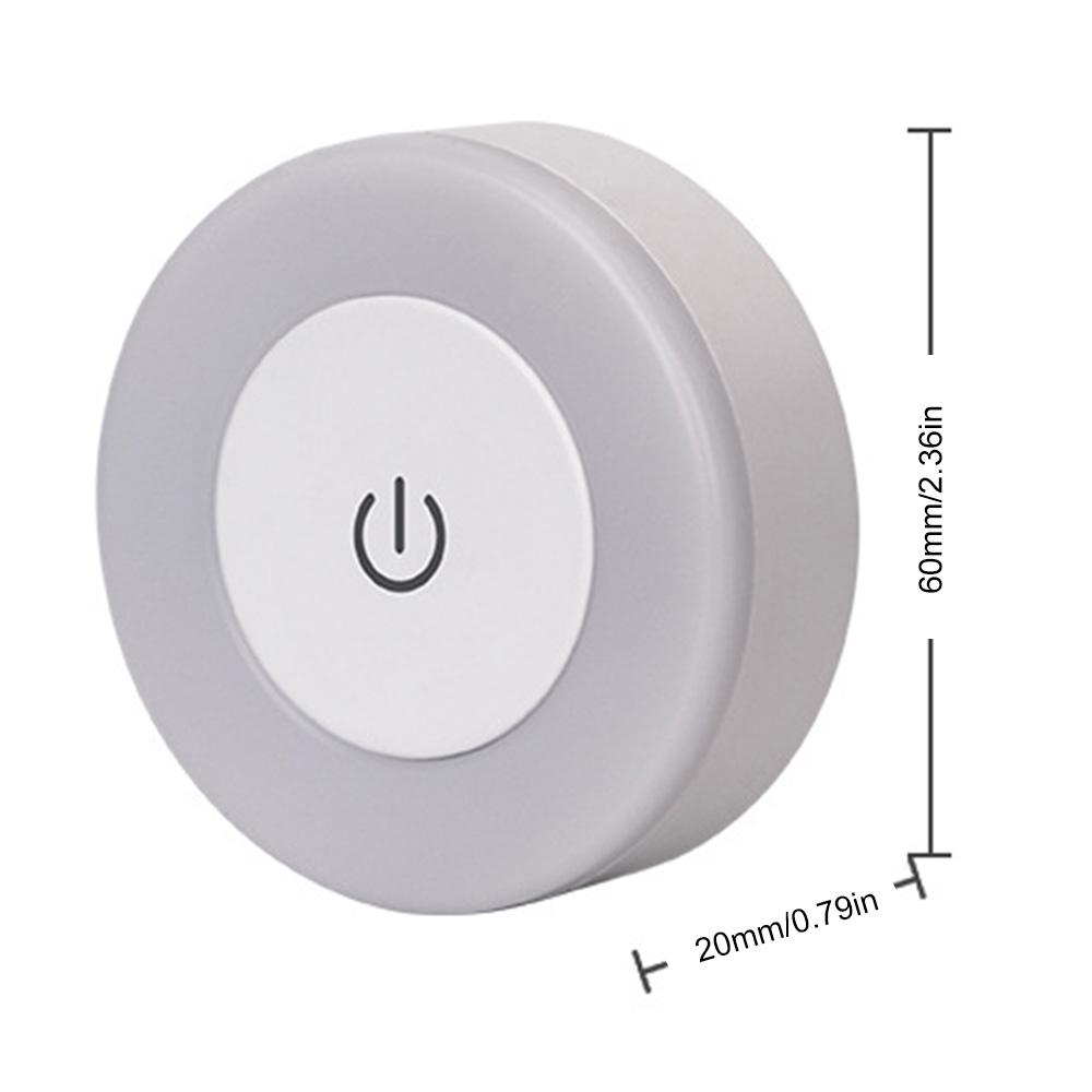 Energy Saving Led Touch Sensor Night Lights USB Rechargeable Magnetic Wall Light Room Aisle Bedroom Round Portable Night Lamp