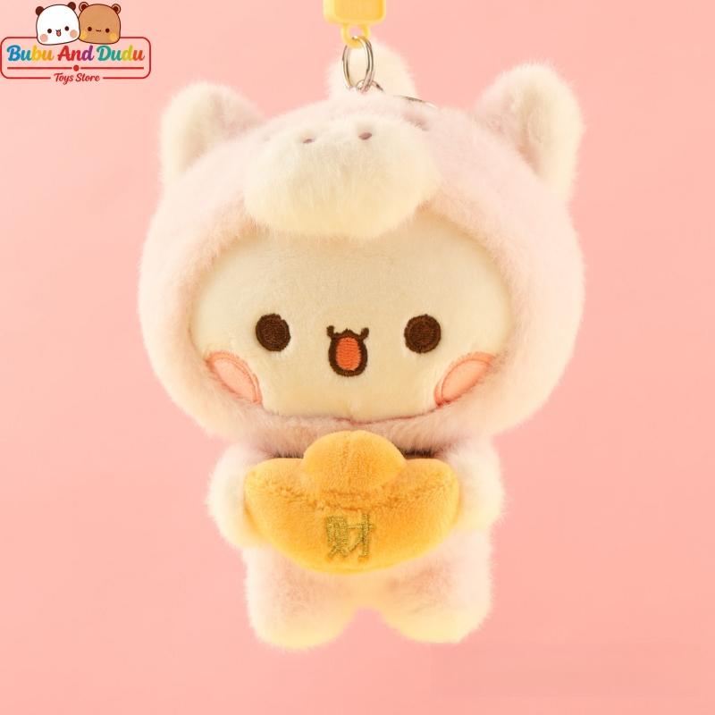 12CM Officiel Légitime Bubu Et Dudu Moderne Année Peluche Ornement Douillet - Poupée Douillette Représentative Panda Bubu Et Yier Porte-clés Douillet CharmeTrea