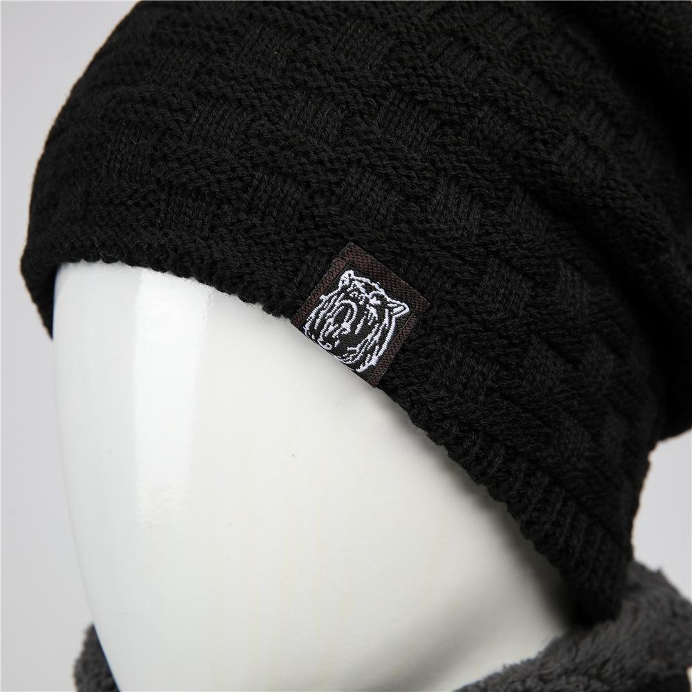 Hat Winter Cold-Proof Thickened Wool Hat Men'S And Women'S Warm Plush Versatile Pullover Hat Knitted Hat