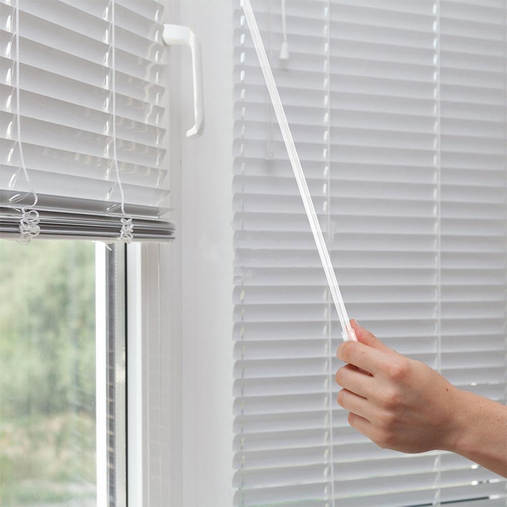 6 Piezas Varilla para Cortinas Venecianas Barra para Cortinas Verticales Accesorios para Persianas Verticales Varilla de Inclinación de Plástico Transparente Piezas de Repuesto Gancho Agarre Bricolaje Uso en el Hogar