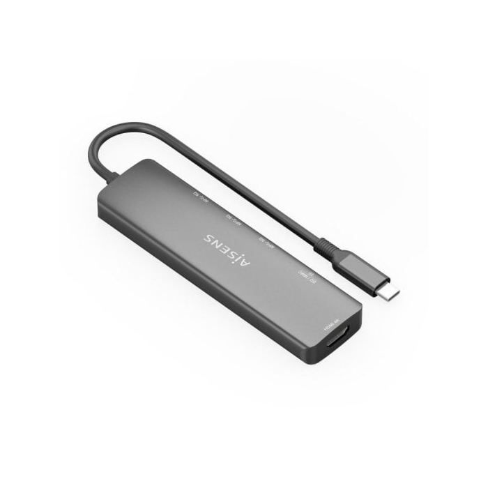 Dockingstation USB Typ-C Aisens ASUC-6P024-GR- 1xHDMI- 3xUSB- 1xKartenleser- Grau