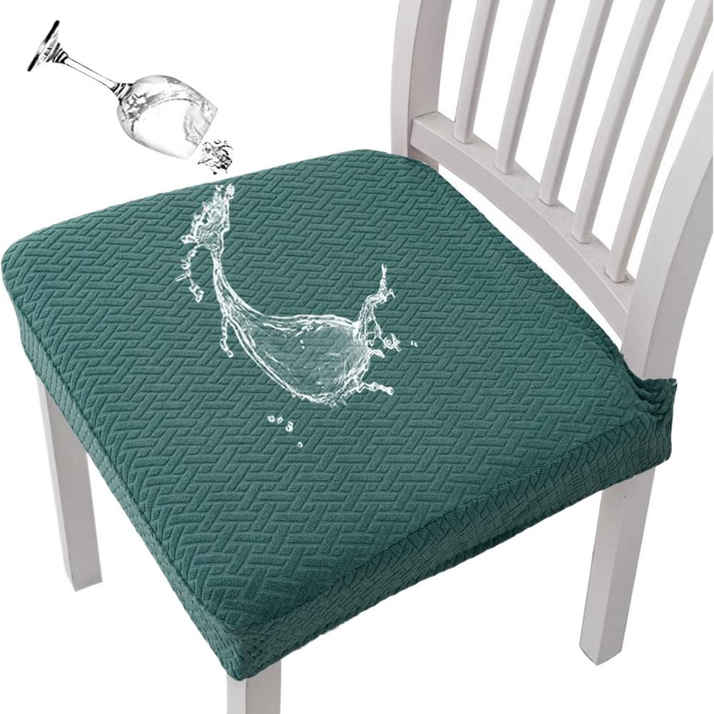 1PCS Waterproof Chair Covers Jacquard Fabric Elastic Edges Universal Size For Indoor Outdoor Dining Furniture Protection Set