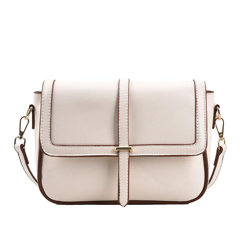 New Women s Shoulder Bag Zipper Drawstring Postman Bag Commuter Bag Retro Simple Solid Color Bag Women s Light Luxury