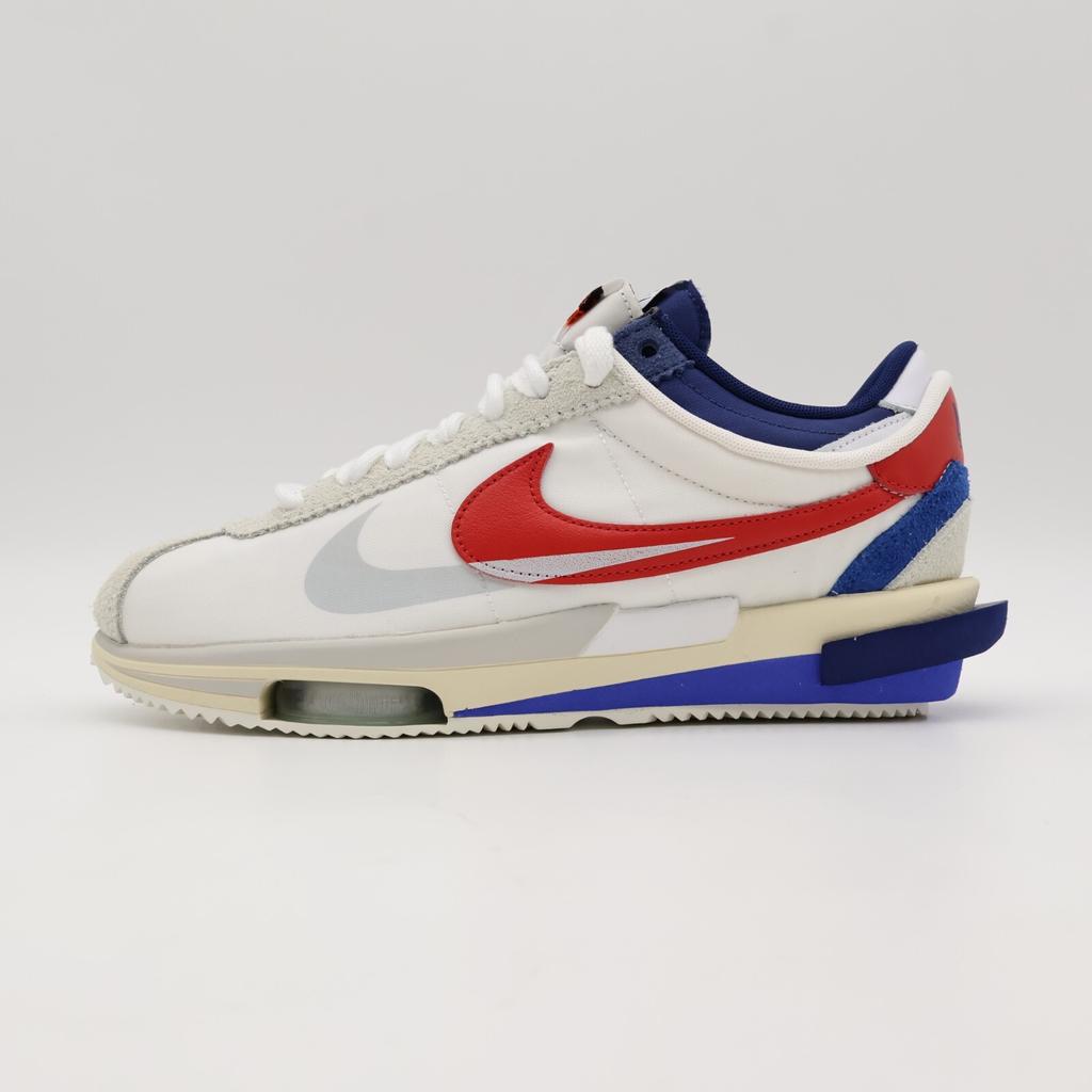DQ0581-100 Sacai Nike Zoom Cortez White University Red Blue Light Cream (Men's)